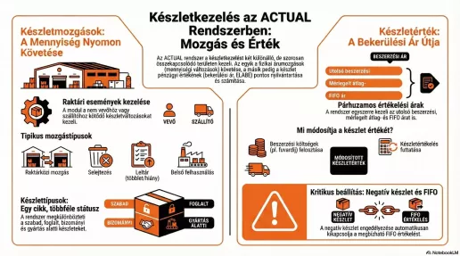 Készlet infografika